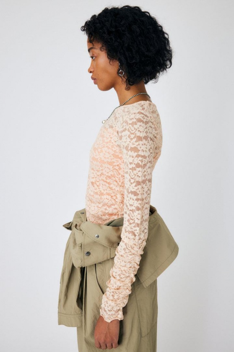 Dámské Halenka Moussy Lacy Lodní Neck Top Světle Oranžové | JFJ4181WZ