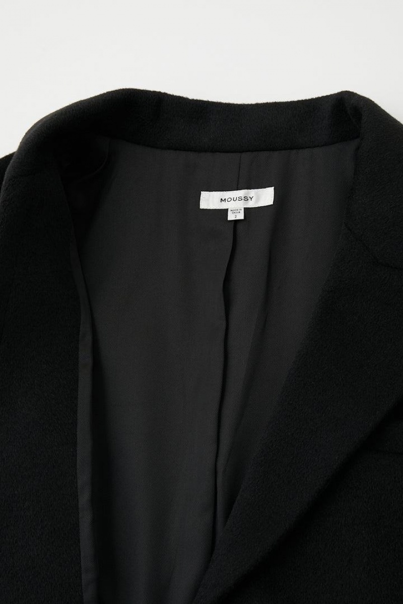 Dámské Kabáty Moussy Curved Sleeve Long Černé | VYL634XL