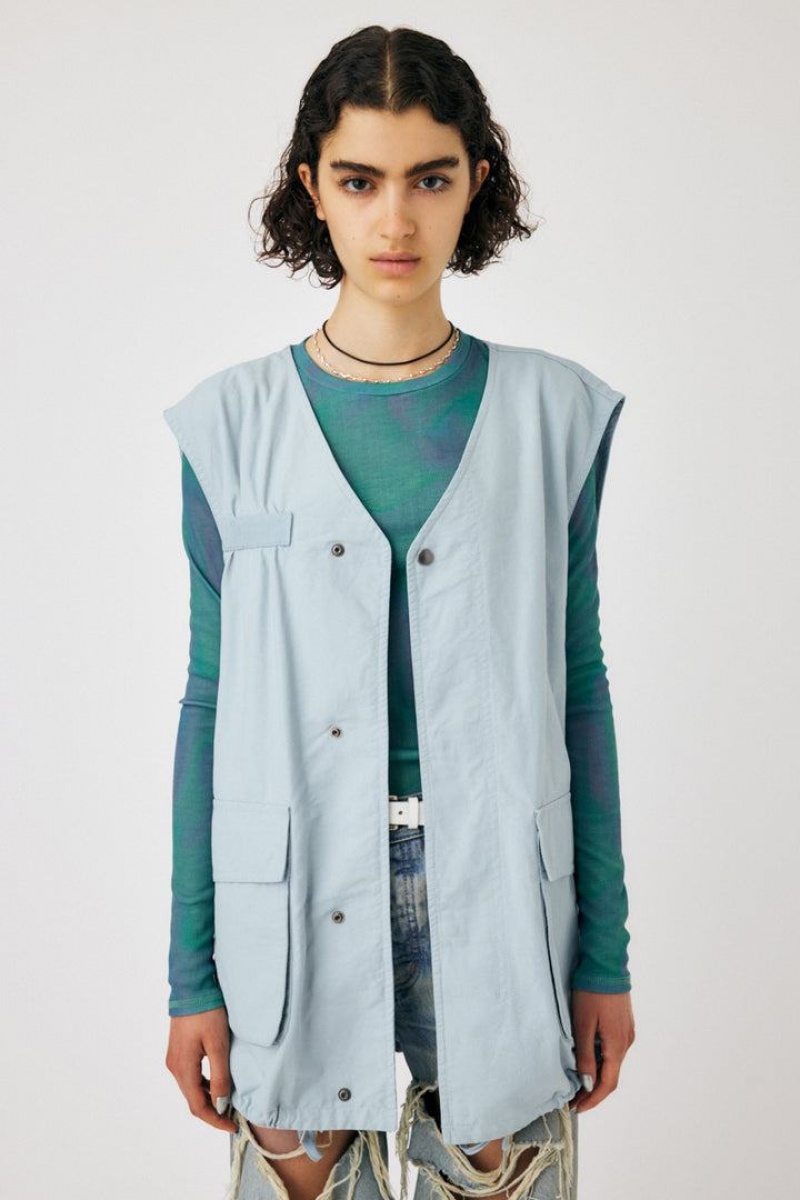 Dámské Kabáty Moussy Utility Bolero Světle Blankyt | SWP5618AM