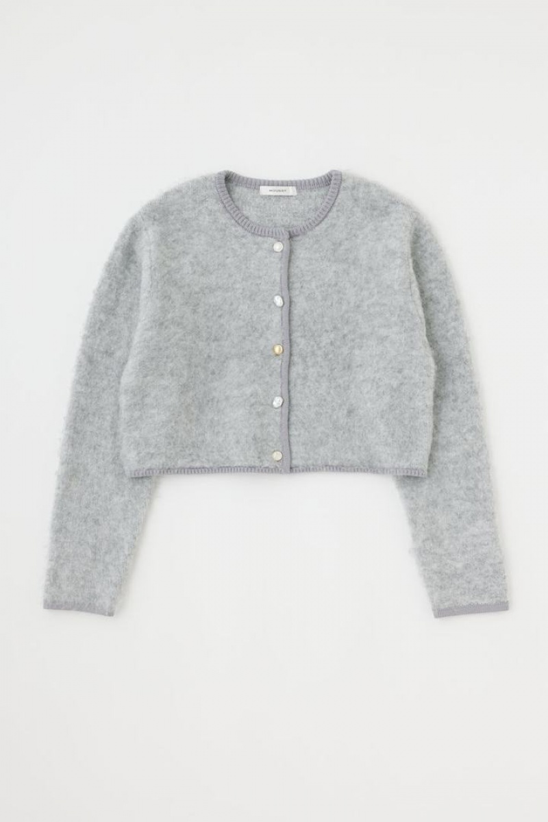 Dámské Kardigan Moussy Argyle Shaggy Šedé | CVB6574VJ