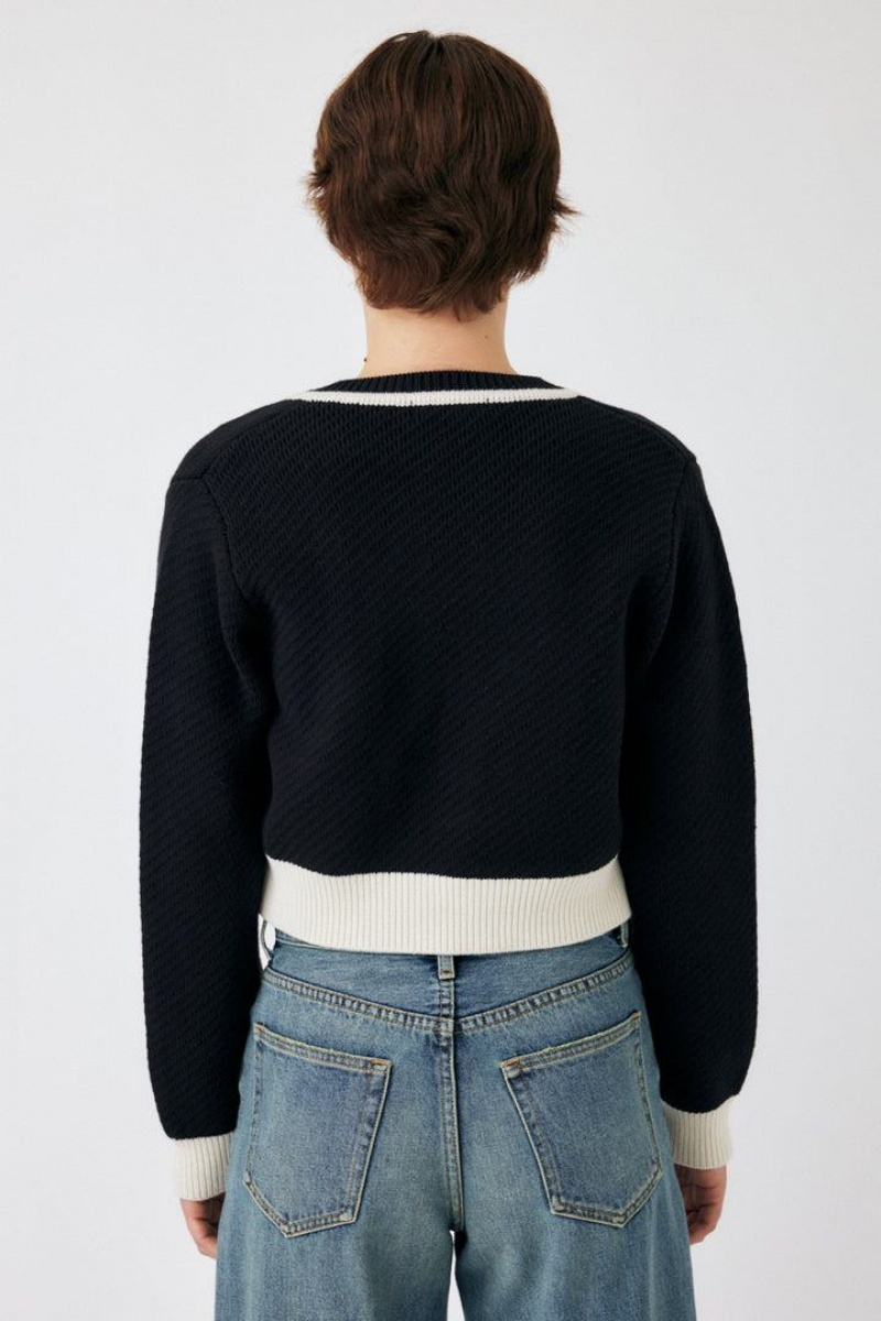 Dámské Kardigan Moussy Bicolor Černé | BQV469AU