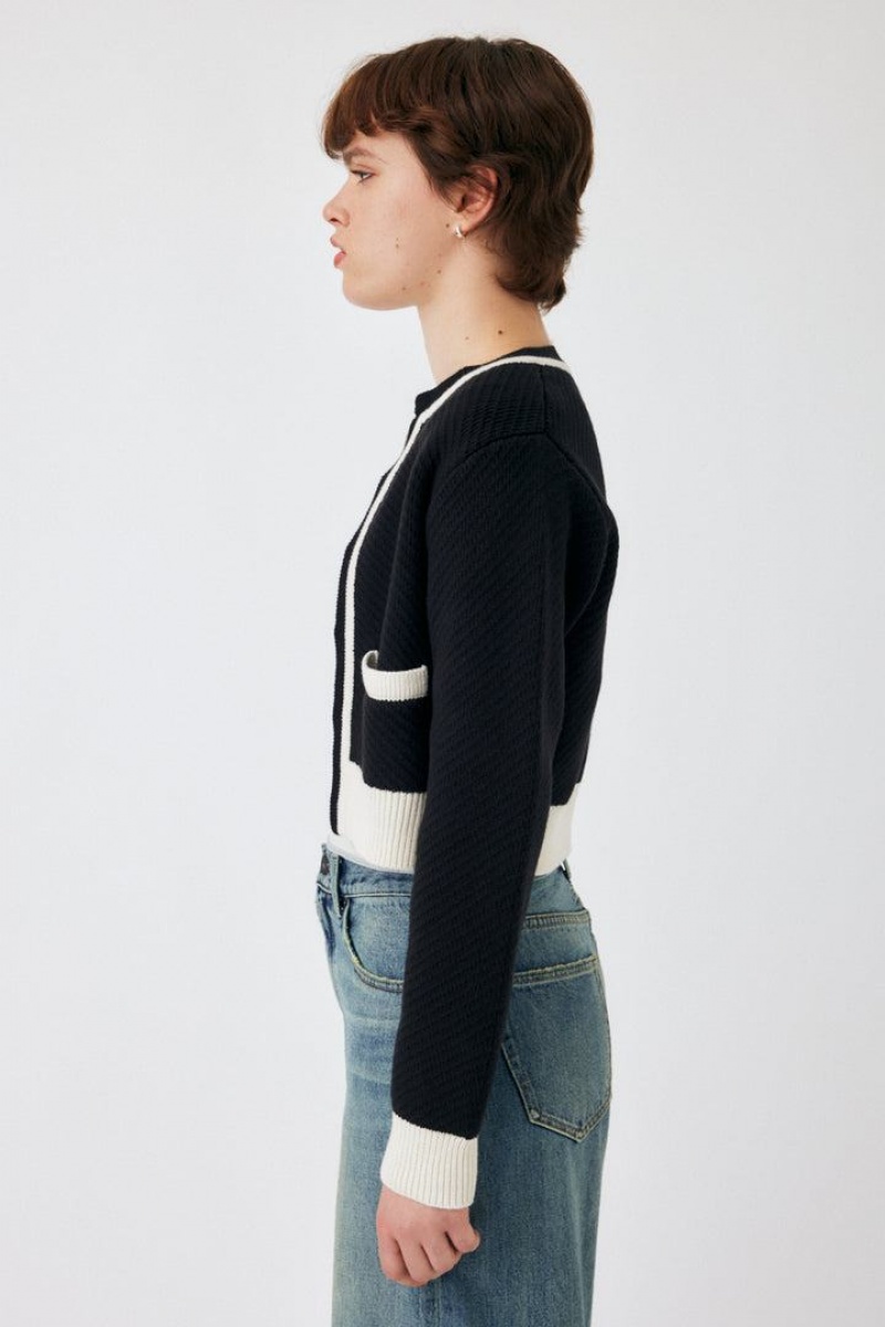 Dámské Kardigan Moussy Bicolor Černé | BQV469AU