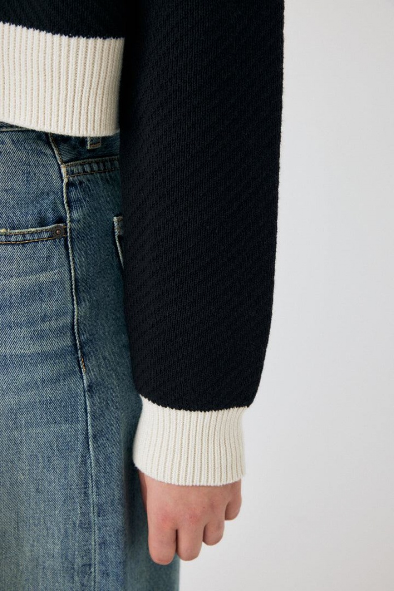 Dámské Kardigan Moussy Bicolor Černé | BQV469AU