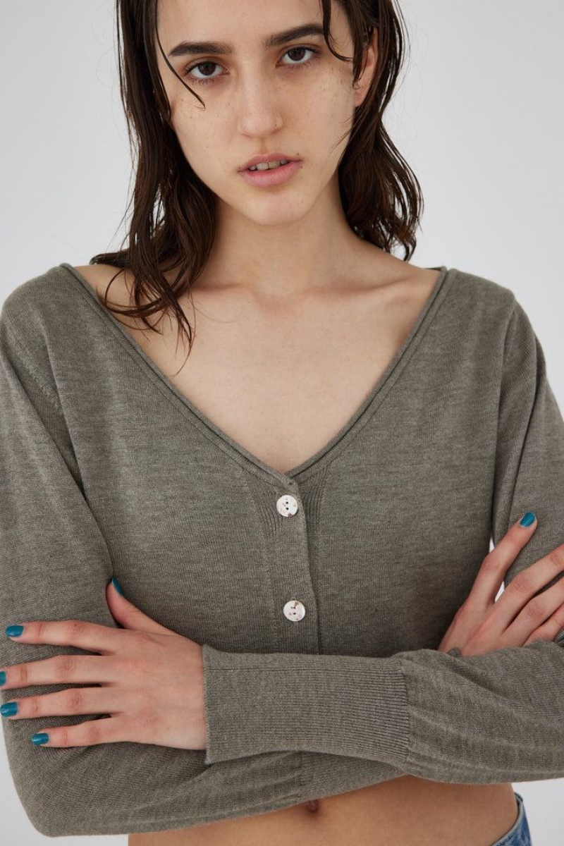 Dámské Kardigan Moussy Emsemble Knit Šedé | LKJ8010OF