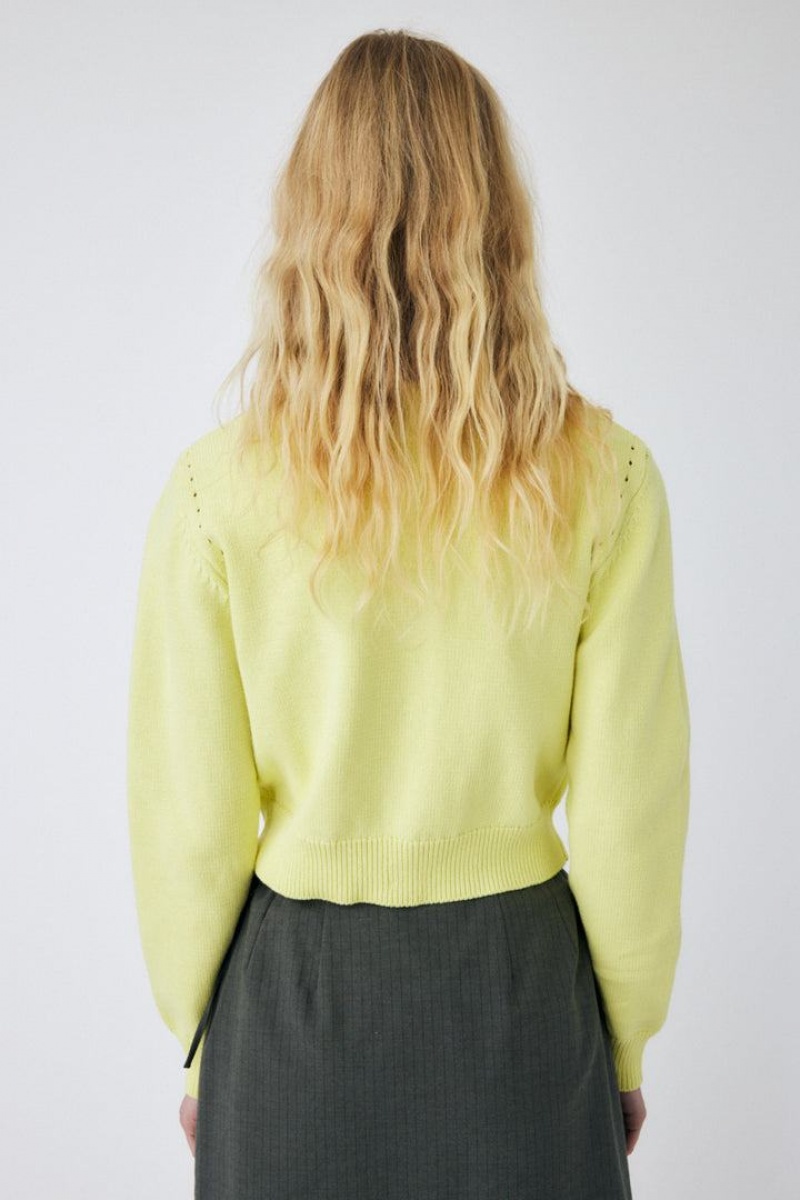 Dámské Kardigan Moussy Floral Printed Knit Zelene | FOF7491DF