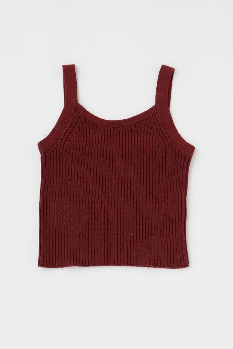 Dámské Kardigan Moussy Zip Up Rib Tmavě Červené | YMA8277UM