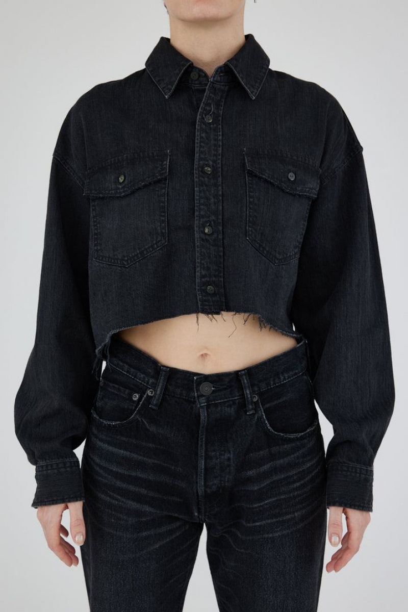 Dámské Košile Moussy Artesia Croppeds Černé | BQD9625LP