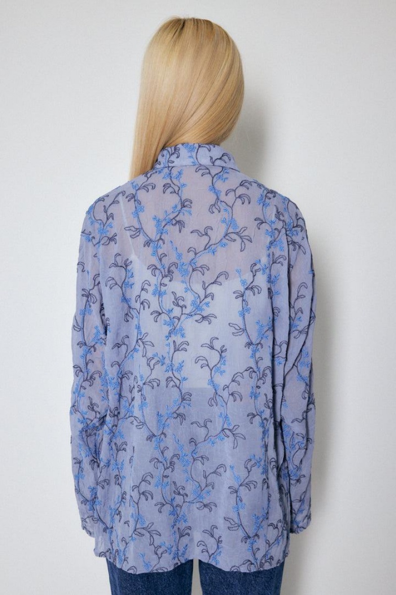 Dámské Košile Moussy Sheer Embroidered Fialové | VJJ2846NA