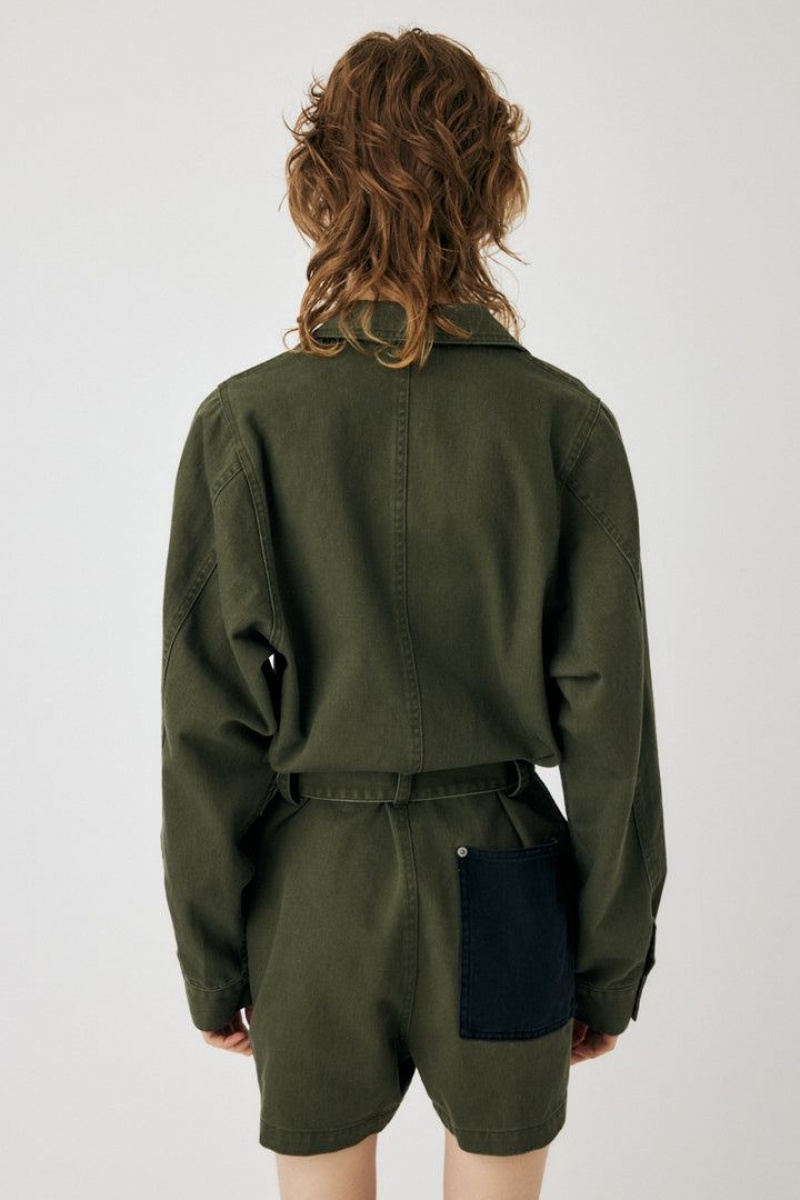 Dámské Kombinéza Moussy Patch Detail Rompers Hnědožlutý | UVC6935DX