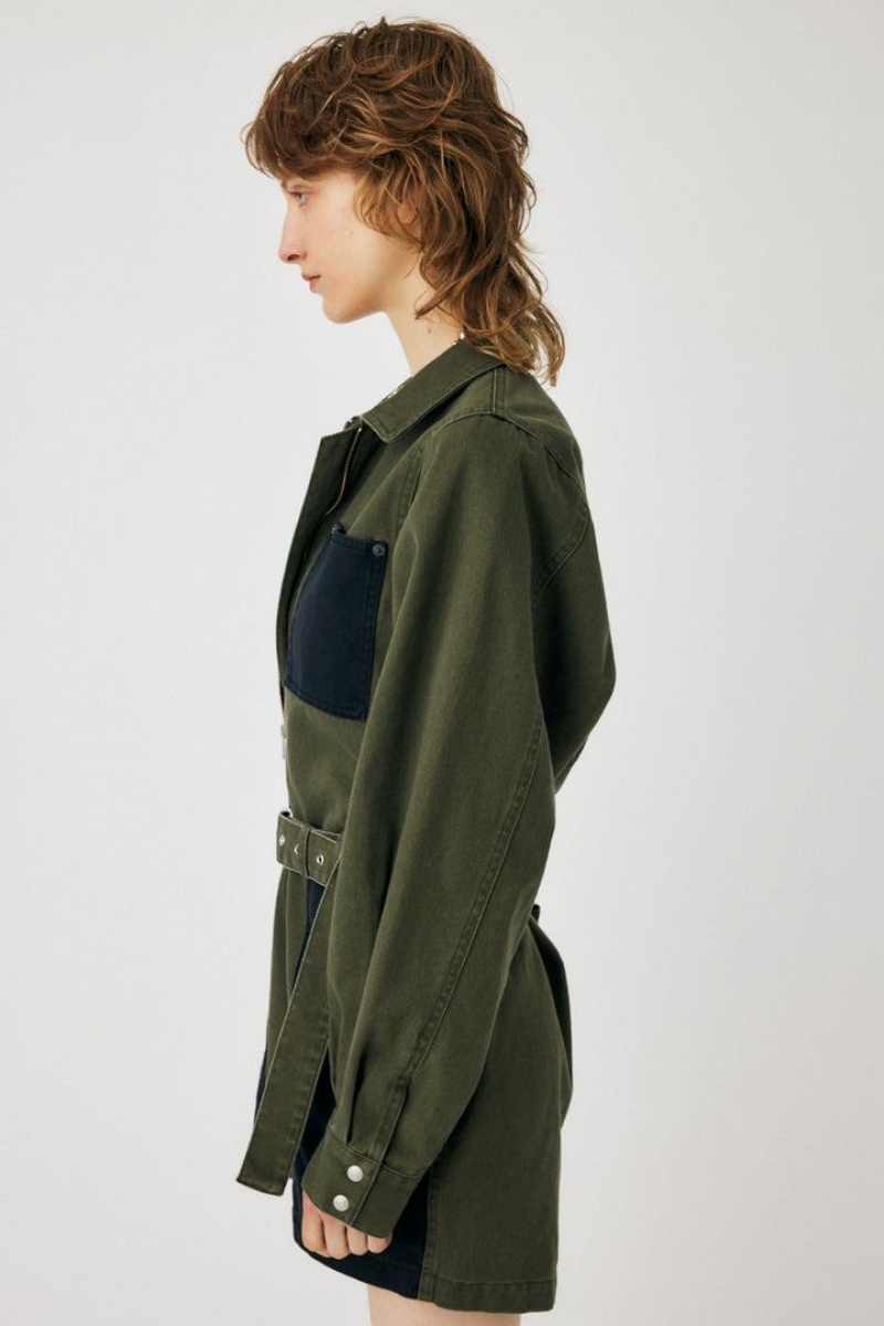 Dámské Kombinéza Moussy Patch Detail Rompers Hnědožlutý | UVC6935DX