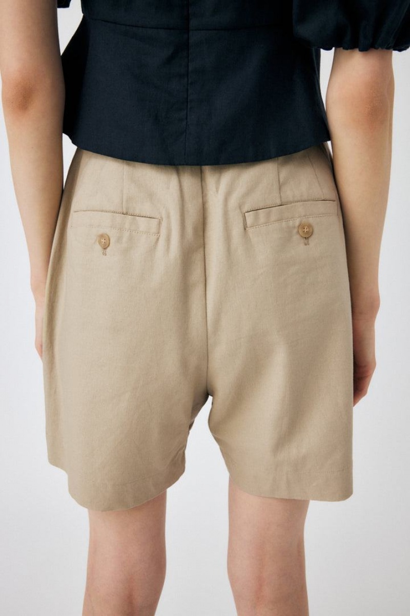 Dámské Kraťasy Moussy Linen Bavlněné Hnědožlutý | LQX7155BM
