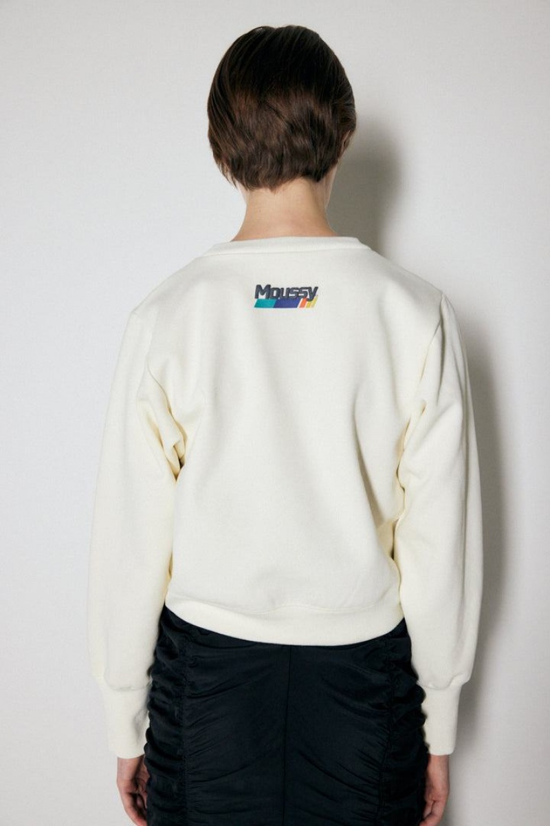 Dámské Mikiny Moussy 90s Cropped Bílé | KYE5149LM
