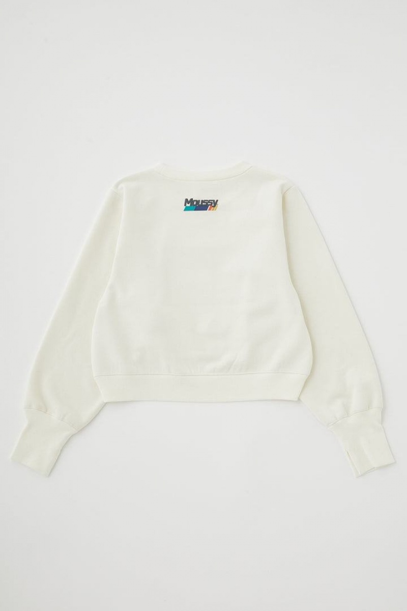 Dámské Mikiny Moussy 90s Cropped Bílé | KYE5149LM