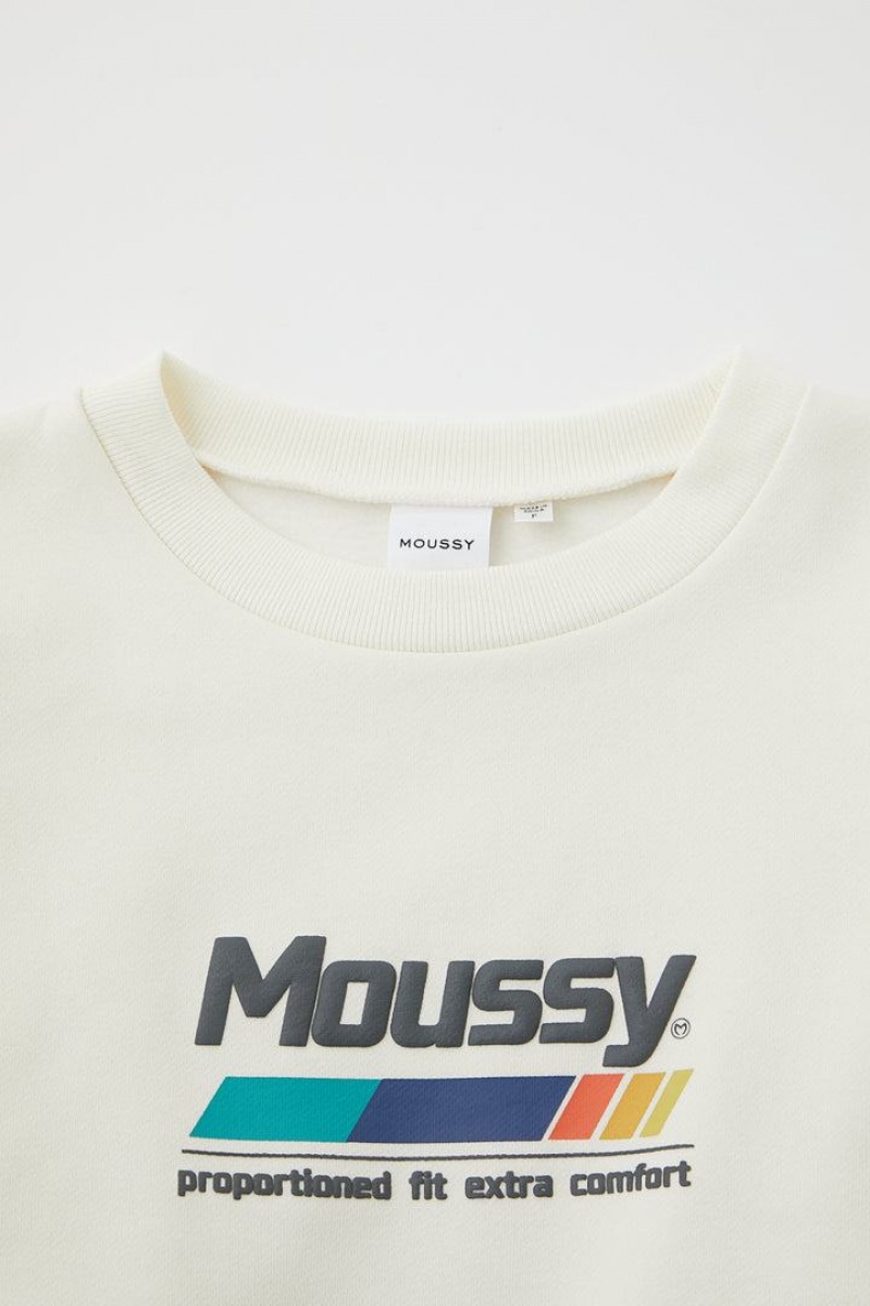 Dámské Mikiny Moussy 90s Cropped Bílé | KYE5149LM