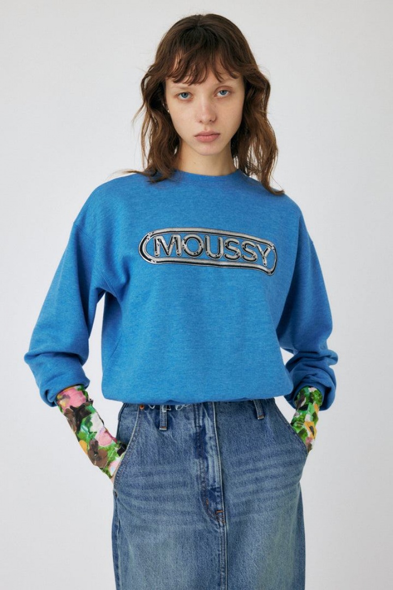 Dámské Mikiny Moussy Metallic Logo Blankyt | RPC3283FN