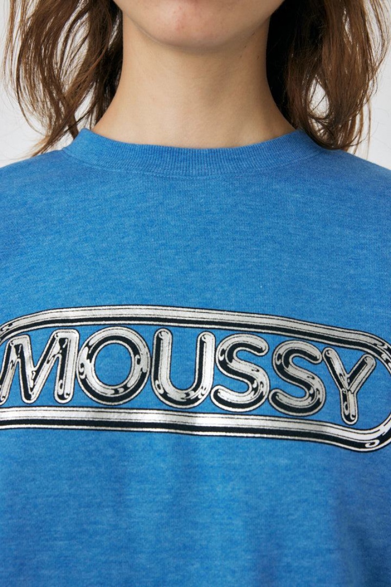 Dámské Mikiny Moussy Metallic Logo Blankyt | RPC3283FN