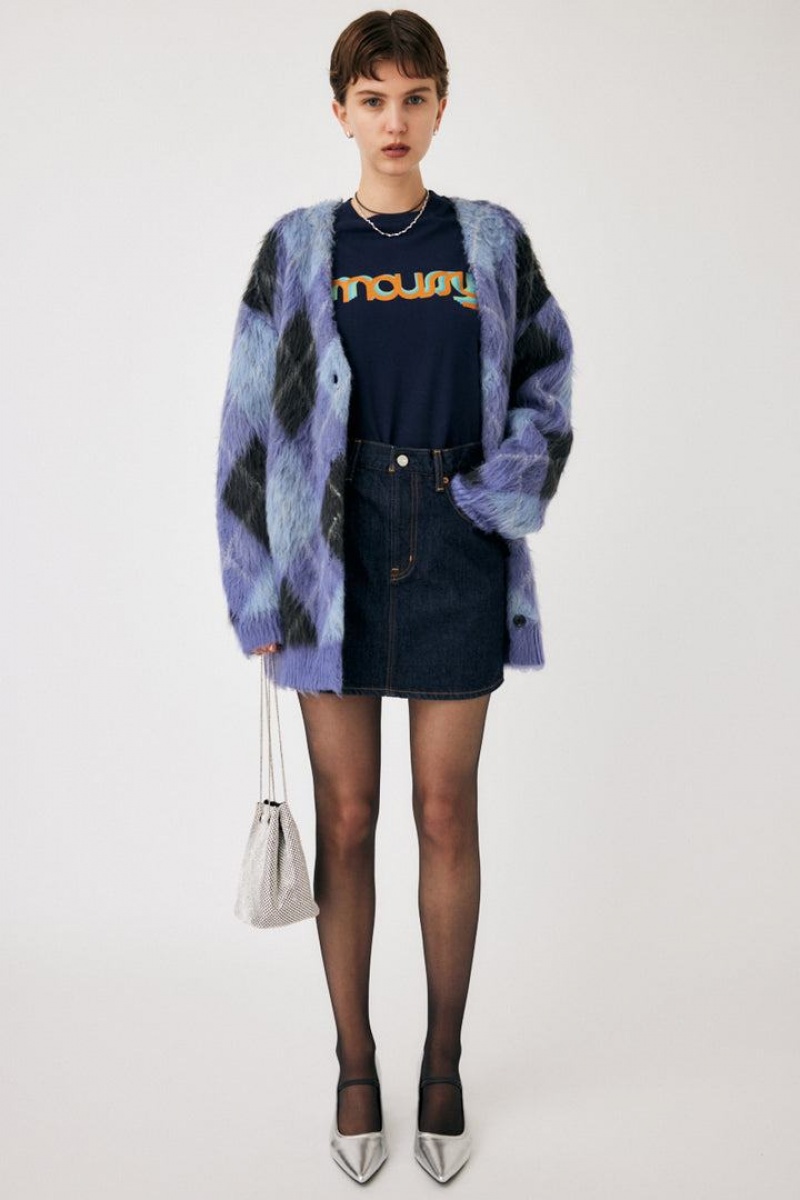 Dámské Sukně Moussy Denim Mini Tmavě Blankyt | MET8032RQ