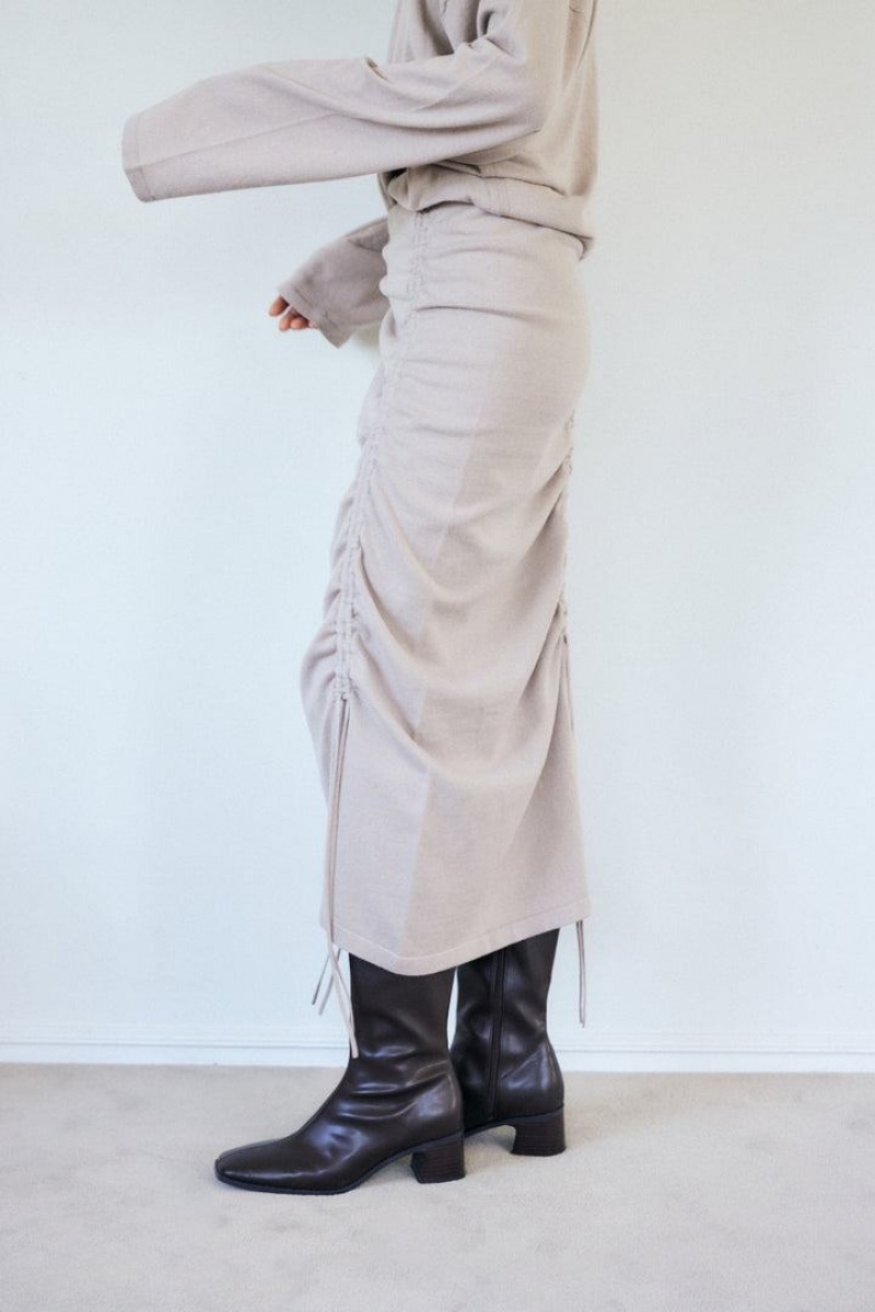 Dámské Sukně Moussy Gathering Knit Šedé | YWZ10075LT