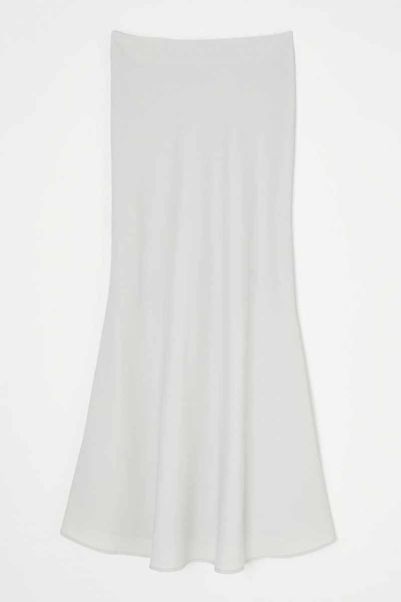 Dámské Sukně Moussy Satin Long Světle Šedé | WZM5441DF
