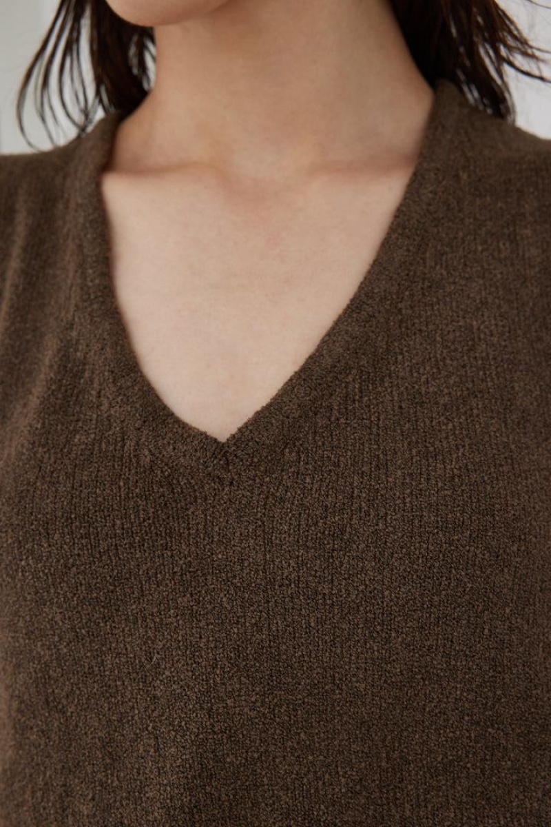 Dámské Tílko Moussy 23fw Twist Knit Hnědé | VIX1048PJ