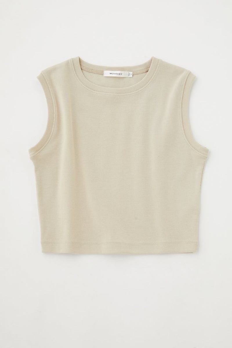 Dámské Tílko Moussy Botanical Dye Cropped Světle Hnědožlutý | QZU7079ZM