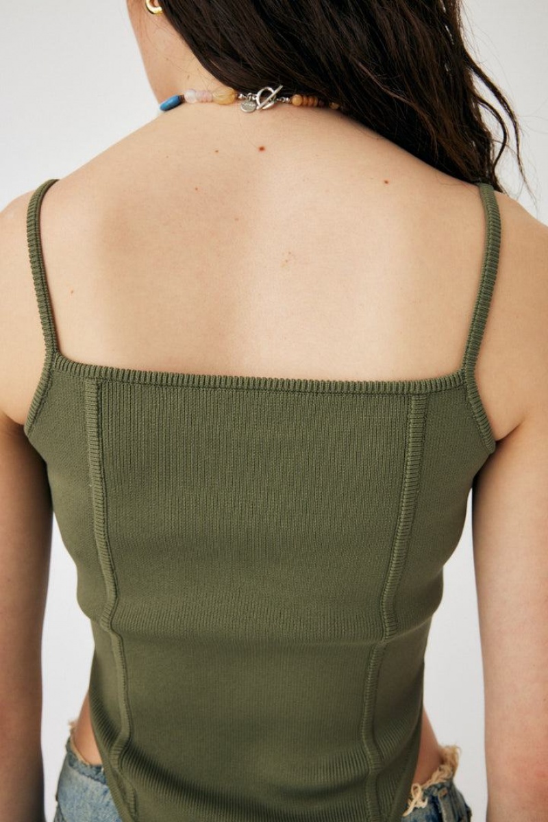 Dámské Tílko Moussy Corset Knit Camisole Hnědožlutý | EMD4672QM