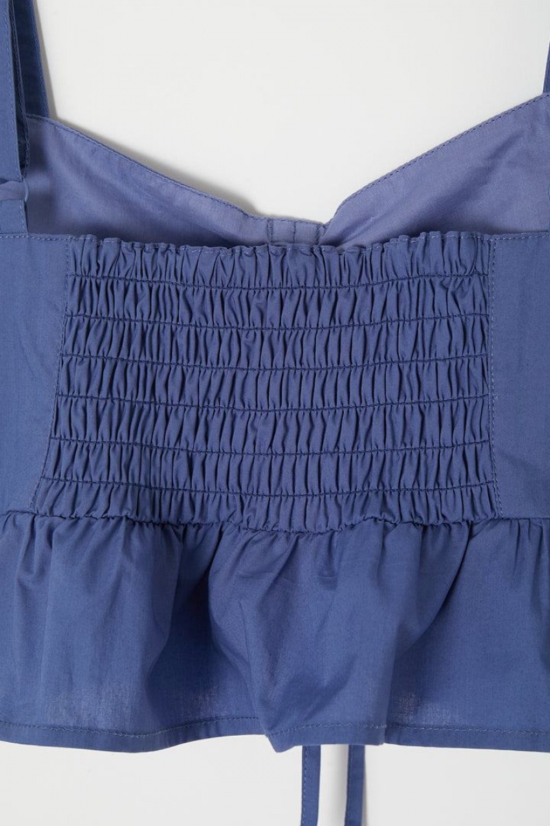 Dámské Tílko Moussy Front Gather Bustier Světle Blankyt | JPF7810DJ