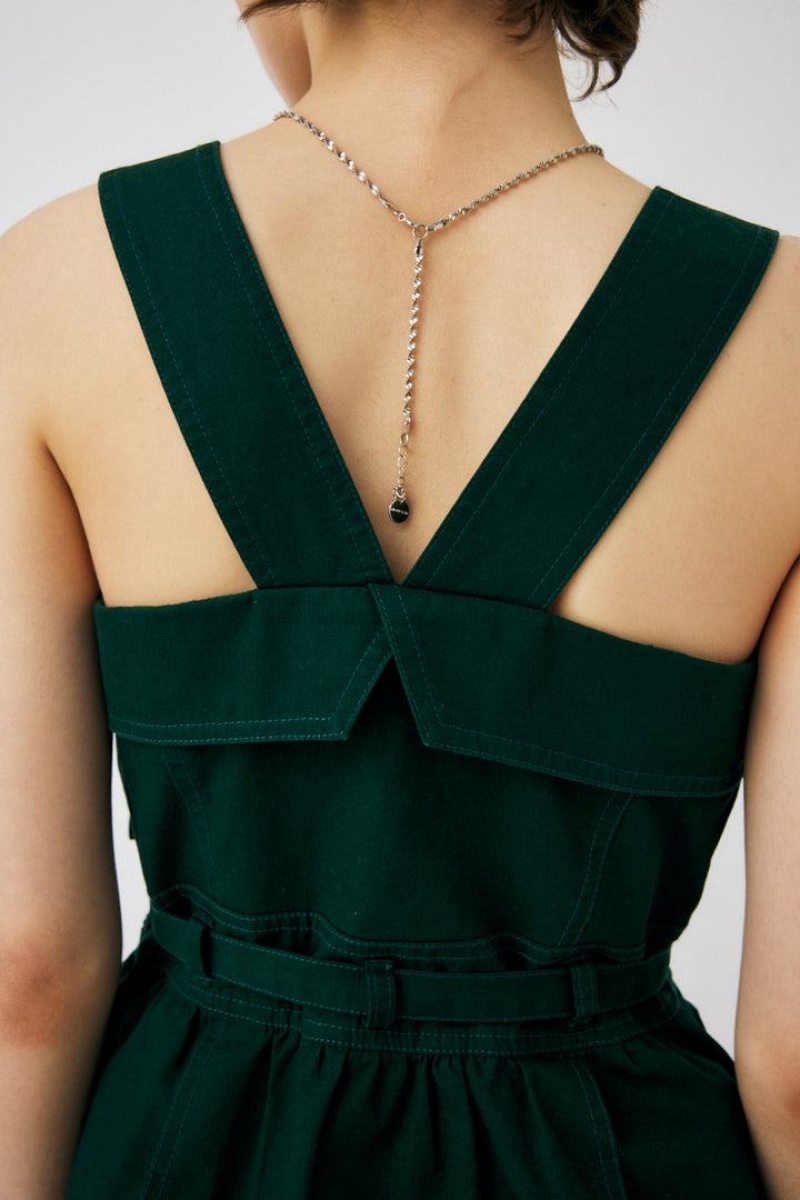 Dámské Tílko Moussy Stitched Straps Corset Tmavě Zelene | JDM2193WG