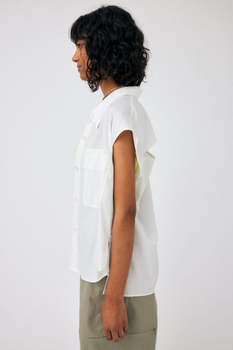 Dámské Vesta Moussy Back Open Shirt Bílé | DKU488RY