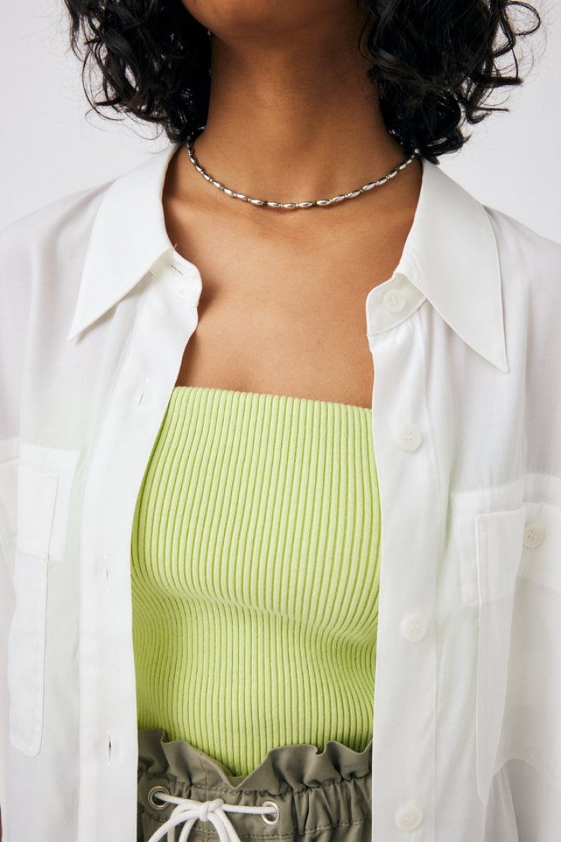 Dámské Vesta Moussy Back Open Shirt Bílé | DKU488RY