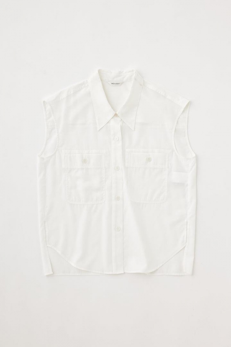 Dámské Vesta Moussy Back Open Shirt Bílé | DKU488RY