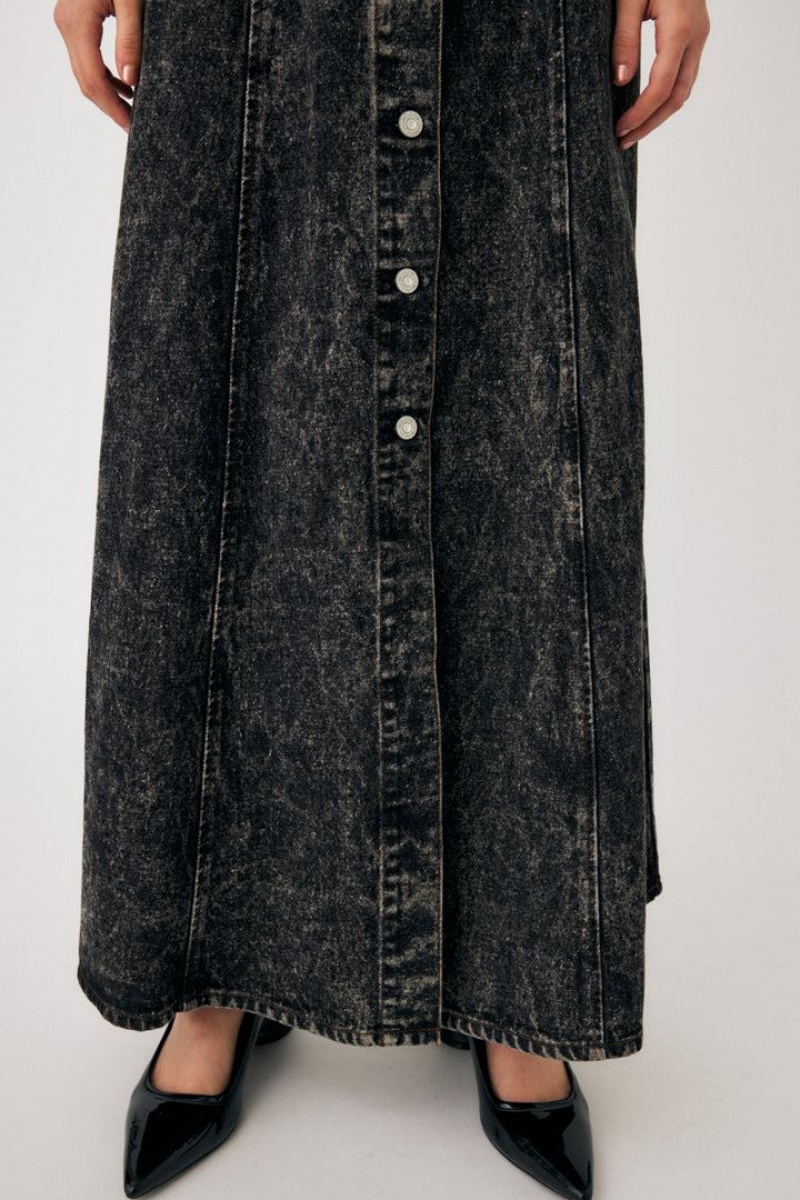 Dámské Šaty Moussy Acid Wash Denim Světle Černé | QVK5882QH
