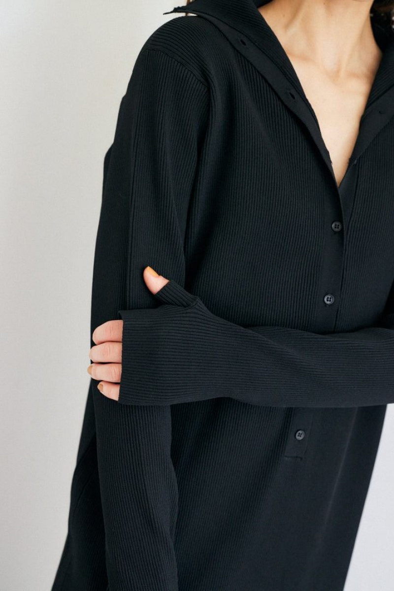 Dámské Šaty Moussy Turtle Knit Černé | LMU6497CL