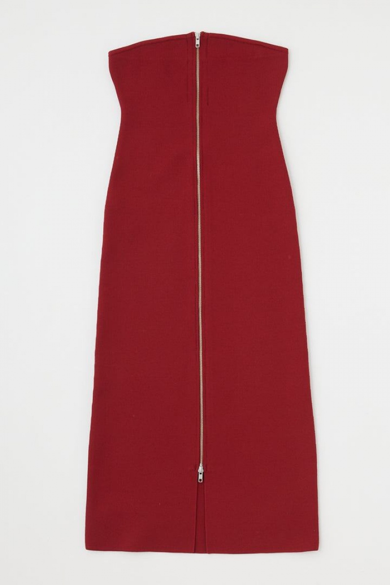 Dámské Šaty Moussy Zip Up Knit Červené | ENH937BZ