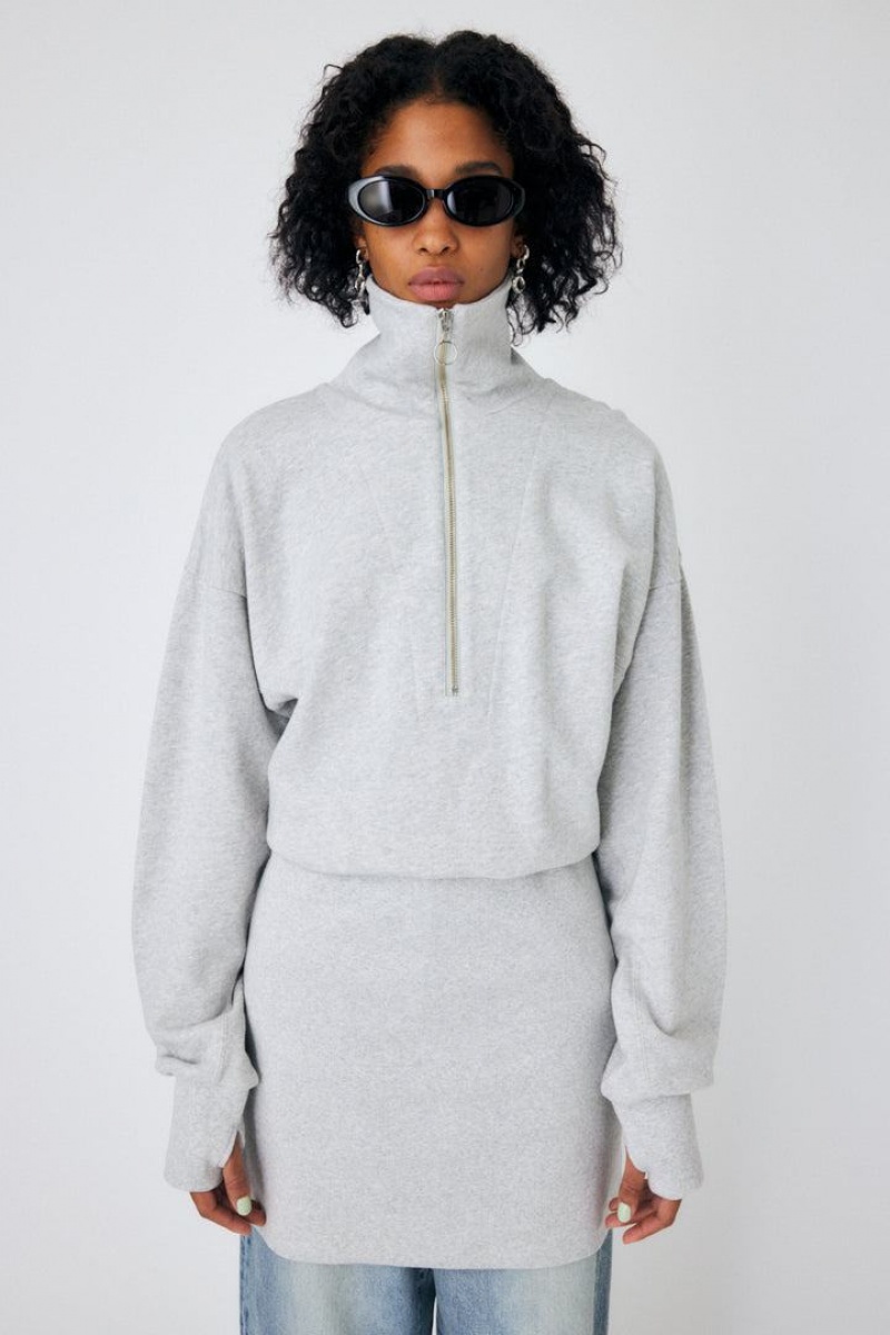 Dámské Šaty Moussy Zip Up Mini Tmavě Šedé | XOJ8739LU